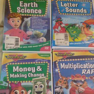Set of (4) Rock N Learn DVDs